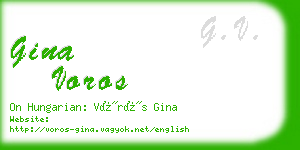 gina voros business card